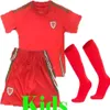 2024 2025 Koszulki piłkarskie Wales James Bale Walijskie koszule piłkarskie Johnson N.Williams Rodon T.Roberts Cabango Levitt Moore Thomas Kids Kit Kit