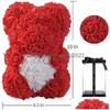 Couronnes de fleurs décoratives 10 pouces ours rose peluche artificielle cadeaux de Saint Valentin pour maman femme ou enfants-anniversaire livraison directe à la maison Dhaiy