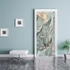 Adesivi Adesivi per porte marmorizzate con inchiostro 3D Fango diatomeo Marmorizzato Casa Camera da letto Carta da parati Decalcomania rimovibile Impermeabile Poster autoadesivo murale