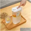 Bouteilles d'eau Distributeur de bouilloire froide Réfrigérateur Gallon Pichet avec couvercle Conteneur pour la maison Limonade Boisson Drop Livraison Jardin Cuisine Di Otqvp