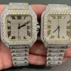 2022 Stijlvolle aangepaste hiphop luxe Dignls staal Iced Out Diamonds Watch233Z