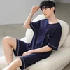 2024 MENM SUMMEN SUMMEN SEIMAL SEIPER SETS SUBS MOINE SUITS 2PCS MODAL T-Shirt و Shorts Pajamas Male L-5XL PJS PAJAMA N8PK#