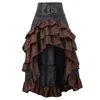 Rokken Vrouwen S Vintage Gotische Victoriaanse Rok Hoog-Laag Ruffle Middeleeuwse Renaissance Belted Steampunk Kostuums
