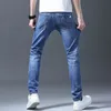 Lente Herfst Heren Cott Jeans Nieuwe Slim Fit Elastische Potlood Broek Hoge Kwaliteit Koreaanse Stijl Casual Jeans Mannen denim Broek Z2wX #