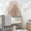 Baby luifel muggen netbeddak luifel gordijn beddening wieg netten roze meisjes prinses play tent voor kinderen kinderen kamer decoratie 240311