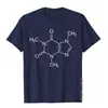 caffeine Molecule Funny Coffee Lover Coffee Chemical Formula T-Shirt Cott Top T-Shirts For Men Tight Tops Shirts Coups K6f3#