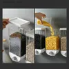 Food Jars Canisters Wall mounted food storage box kitchen storage tank plastic container storage tank rainwater storage tank rice and oat dispenserL24326