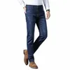 Gratis Schip 2021 Herfst En Winter Mannen Nieuwe Rechte Jeans Klauw Geklets Middelbare Leeftijd Losse Stretch Busin casual Broek Q5c1 #