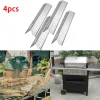 Turners 4Pcs Plaque Chauffante en Acier Inoxydable Couverture de Brûleur Tentes Chauffantes pour Barbecue Grill à Gaz Bar Outils de Barbecue en Plein Air Pièces de Rechange pour Barbecue