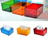 Boîtes à mouchoirs en acrylique, serviettes amovibles, emballage Transparent coloré, rangement ménager cuisine salon 6845717