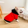 Beinwfyiy Hoodie Sweatshirts Hundekleidung für französische Bulldogs, Boston Terrier Mops Hundepubernen für kleine mittelgroße Hunde mit Fass