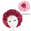 Cappellini per capelli reversibili in raso a doppio strato Regolare il berretto da notte per dormire Cappello copricapo per capelli ricci elastici Accessori per lo styling 12 colori Stock Cappelli per mamma