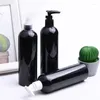 Storage Bottles 15pcs 400ml Empty White Black Clear Plastic Bottle With Lotion Pump Refillable Body Cream Shoer Gel Shampoo Cosmetic