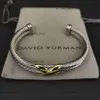 DY Desginer David Yurma Armbänder, Schmuckarmband, einfach und elegant, beliebt, gewebter, gedrehter Seilring, David-Armband, hochwertige Mode, Luxus, Hochzeit, 865