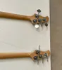 4 sznurki błyszcząca czarna elektryczna gitara basowa z klonową kropką podstrunnicy można dostosować