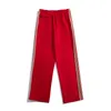 butterfly Embroidery Side Webbing Casual Pants Men Woman All-match Outdoor Sweatpants Red Needles AWGE Trousers N062#