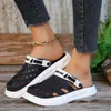 2024 Womens Sandals Black and White Flat Shoes Womens Trend Tenis Feminio Provides Free Summer Apartment Delivery Flip Sandals Sales 240326