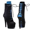 Dance Shoes LAIJIANJINXIA 15CM/6Inch Suede Upper Women's Platform Party High Heels Modern Ankle Boots Pole 063