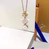 Modemerk Hartvormige hanger 18K Gold vergulde minimalistische ketting voor vrouwen vrouwelijke ontwerper 925 sterling zilveren vierbladige klaver ketting sieraden vakantie cadeau