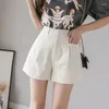 Damen-Shorts, kurze Hosen für Frauen zum Tragen von Boxershorts mit hoher Taille, lockere Arbeit, Baggy-Büro, weit, Streetwear, ästhetischer Trend 2024