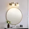 Applique murale miroir doré, lampes frontales LED pour armoire de toilette, salle de bain, chambre à coucher, commode, maquillage, luminaires