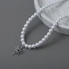 Hänge halsband delikat halsband utsmyckning iögonfallande pärlor pärlor halschain smycken