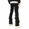 2023 Grunge Clothes Y2K Streetwear Black Slim Stacked Jeans Pants For Men Kanye Hip Hop Women New Lg Trousers Vetements Homme u2hz#