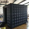 5x5x3mH black self wedding tent inflatable photo booth backdrop customized cabina kiosk 2 doors show party house with internal blower