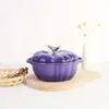 1pc Versatile Pumpkin-shaped Enamel Cast Iron Pot the Home, Perfect Making Soups, It is Non-stick Suitable for Use on Induction, Ceramic, Electric, Halogen, and