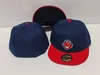 2024 Unisex-Baseball-Mütze, königsblau, gemischte Bestellgröße, geschlossen, flache Bill-Basis, Ball-Snapback-Kappen, Bone Chapeau, rosa Krempe, Größe 7–8