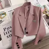 Women's Suits & Blazers Women Jacket Blazer Autumn Casual Long Sleeve Slim Fit Jacketes Solid Color Plus Size Coat