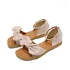 Dress Shoes Female Sandal 2024 Women's Velvet Large Size Strappy Heels Med Soft All-Match Girls Suede Comfort Big Beige Summer Lac