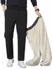 Hiver épais chaud polaire pantalons de survêtement hommes joggeurs grande taille droite Lg pantalon de survêtement coupe-vent et imperméable pantalon thermique m4y4 #