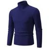 Autumn Men's Turtleneck tröja Vintern stickad randiga varma utomhus toppar 02fc#