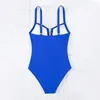 Dames Zwemkleding Sling Monokini Stijlvol V-hals Eendelig badpak voor dames Geplooide strandkleding met sneldrogende stof Zomer Dames