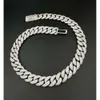 Biżuteria 20 mm VVS Moissanite Link Bransoletka Sterling Sier Diamond Hyphop Cuban Chain dla mężczyzn