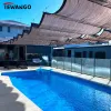 NETS 180GSM 95% AntiUV HDPE Fabric infällbar våg Solskugga Net Garden Pergola Swimming Pool Shading Sails Sliding Canopy
