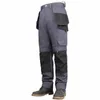 Pantalon de travail épaissi pour Wen Winter Workwear Pantalon cargo avec poches multifonctionnelles Pantalon de travail droit Hommes Cstructi u5dP #