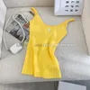 Elastic Sport Top Women Yoga T Shirt Gym Fitness T Shirts Solid Color Knitted Tees Sexy Sling Tanks