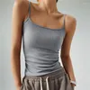 Dames Tanks WEIRDO Zomer Koreaans Gebreid Camis Tube-top Shirts Voor Dames Sexy Lage hals Rib Dames Effen Basic Mouwloos Tiener Y2k Kleding