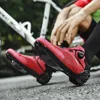 Chaussures de cyclisme baskets vtt crampons hommes chaussures de vélo de route vitesse Sneaker course femmes vélo pour SPD