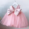 幼児の女の子1歳の誕生日服バックレスボウバプテスマガウンキッズウェディングパーティーエレガントなプリンセスドレスガールドレス240323