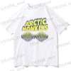 Erkek Tişörtler Erkek Kadın T-Shirt Arktik Maymun Rock Band T Shirt Erkek Hip Hop Tshirt Kıyafetleri Manga Kısa Slve T Strtwear Y2K TREND TOPS T240325