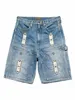 Kapital N Hirata Hohiro Cott Beading Denim Shorts para hombres Pantalones cortos sueltos y relajados Mujeres Casual Jean p5fR #