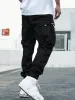 american Spring Summer Men Casual Cargo Pants Pockets Plus Size Loose Out Door Elasticity Sports Oversize Pants 46 48 50 52 Q5jp#