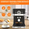 Aeom Mitt 20bar Press Maker com temperatura Display Milk Frother System pode fazer o café mais americano Cappuccino Espresso