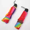 우산 20pcs/lot colorf 3 배 폴딩 FAL Rainbow Rainy Telescopic Umbrella Drop Delivery Home Garden Housekeeping Organization Rai DHGSW