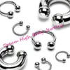 300pcs Horseshoe 316L stainless steel Body Piercing Jewelry Curved Circular Barbell Ball Horse Shoe 16G Eyebrow Ring Bar Sizes 240311