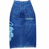 JNCO Jeans y2k harajuku hip hop tigre tigre gráfico gótico retro azul calça de jeans de jeans homens homens góticos altos cintura larga calça larga o1fb#