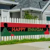 Acessórios feliz kwanzaa banner patrimônio africano decoração de festa de férias alegre interior ao ar livre decoração kwanzaa sinal de boas-vindas fontes de festa